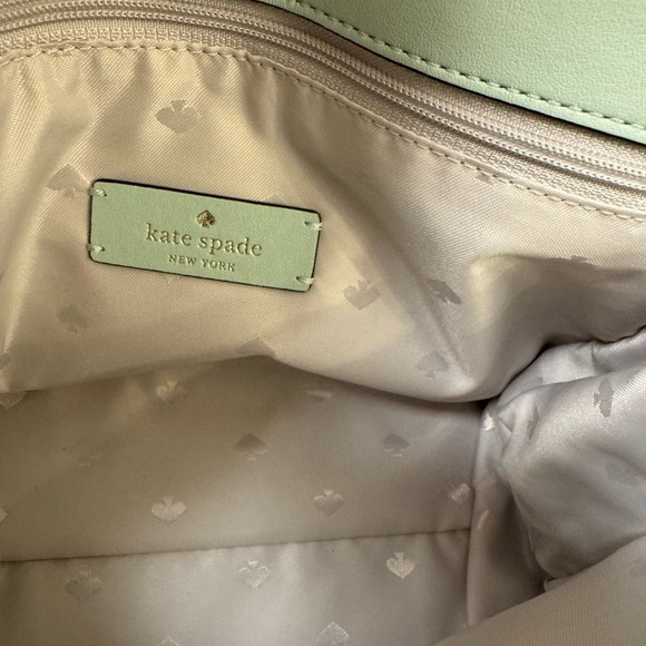 KATE SPADE NATALIA MEDIUM FLAP CROSSBODY SHOULDER CRYSTAL BLUE LEATHER BAG - Picture 8 of 16